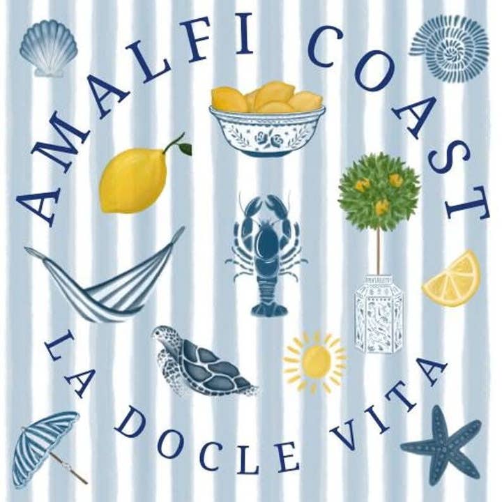 Amalfi Coast DIY Painting Art Kit ~ 2 sizes for wholesale by The Boozy Bookworm Art Kits