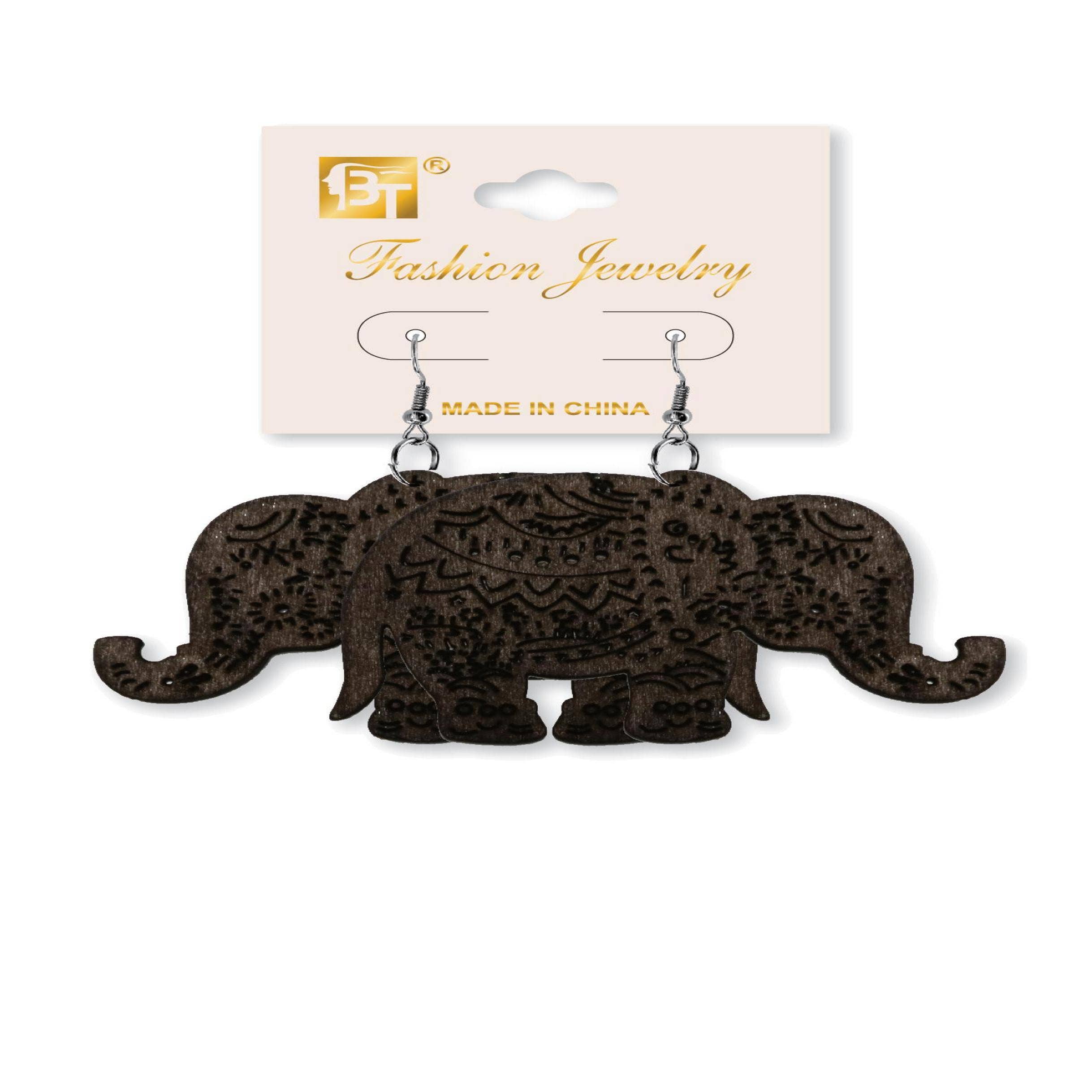 KT Supply - Wholesale Retailer Display - Jewelry - African Fashion Hook Earrings 45Mmx70Mm0