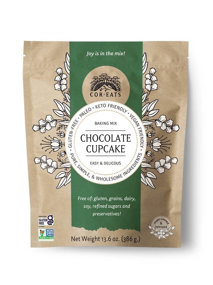 Chocolate Cupcake Mix for wholesale by CorEats Mixes, Inc.