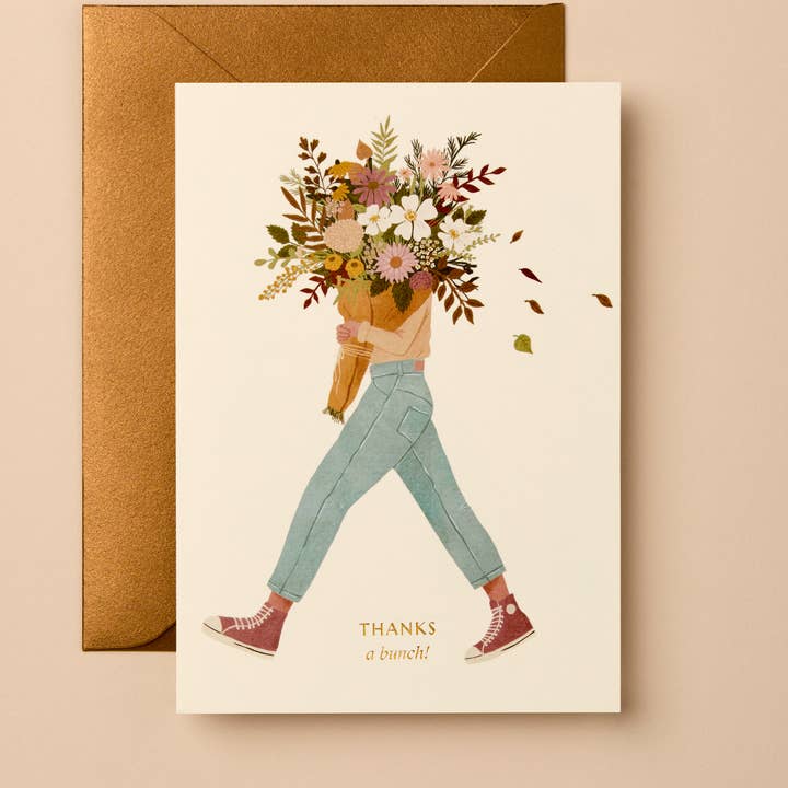 Thank You Card | Sustainable Foil Greeting Card for wholesale by Gabrielle & Celine Greeting Cards Australia