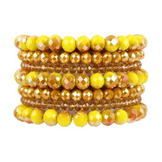 Love and Repeat - Wholesale Beaded Bracelet - SEVEN LINES GLASS BEADS STRETCH BRACELET2