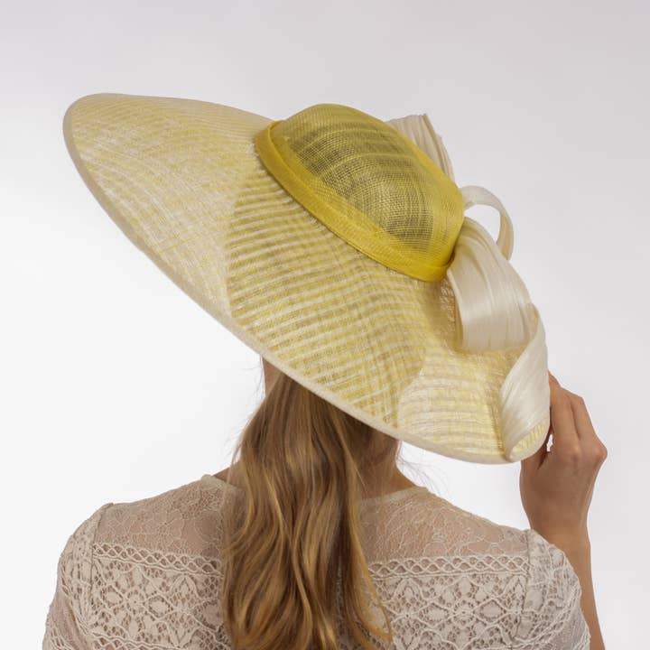 KaKyCo - Wholesale Hat Accessory - Women's - Dual Color Sinamay Base With Jinsin Buntal Bow | 1020857