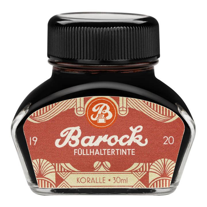 Encre d'écriture Baroque 1920 Corail, encre pour stylo-plume en 30 ml pour la vente par Octopus Concept GmbH