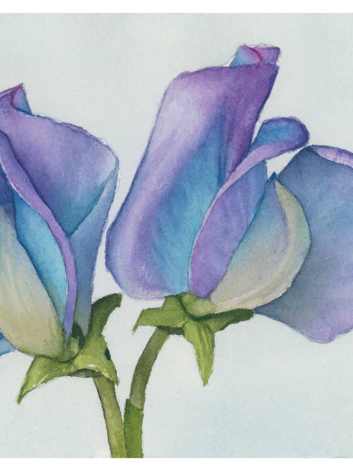 Sweet Pea Art Print - Watercolor Flower Wall Art for wholesale by Art by Emma Lian
