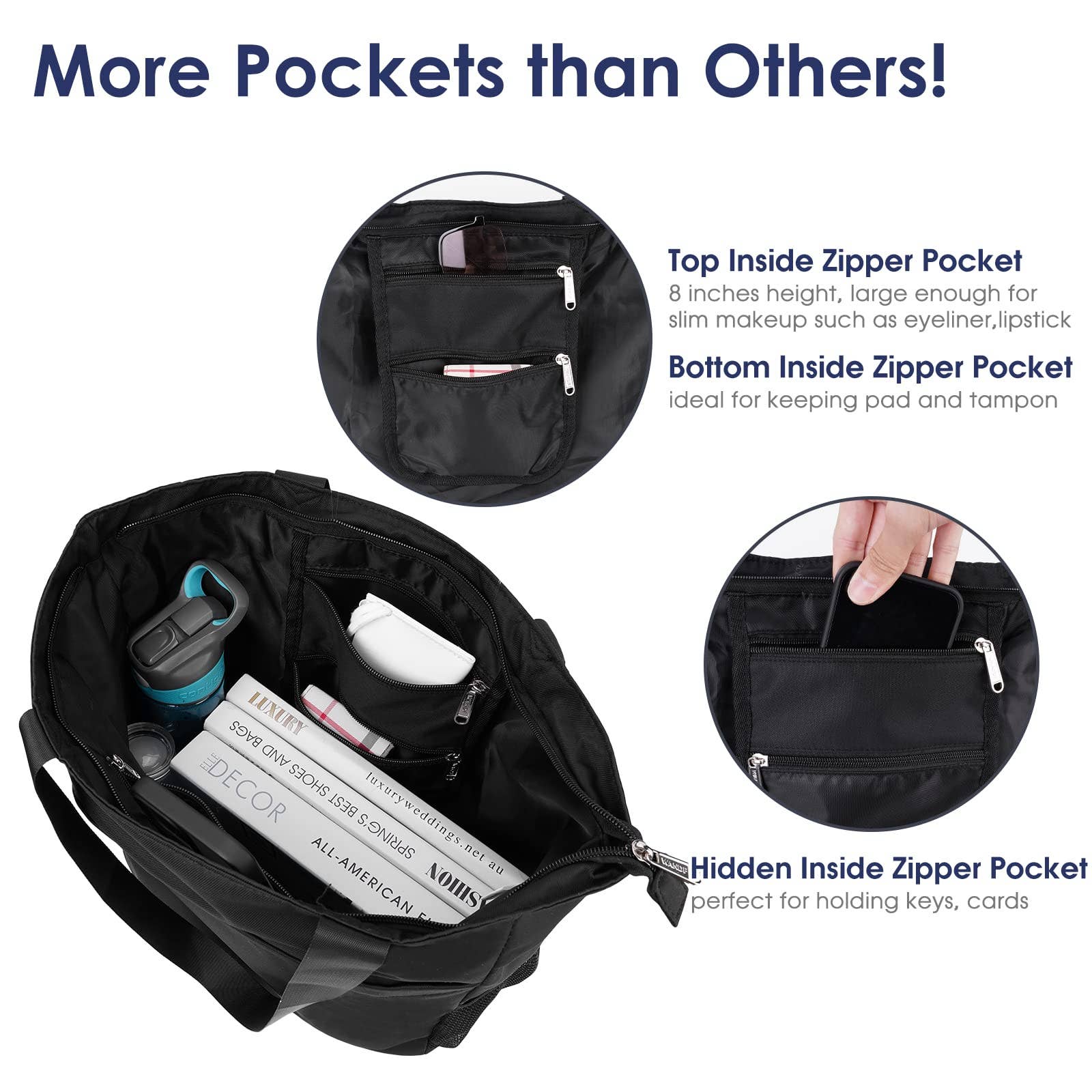 wandf - Wholesale Beach Bag - WANDF Water-resistant Beach Shoulder Tote Bag for Women15