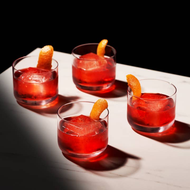 Viski - Wholesale Cocktail/Liquor Glass - Rayeâ„¢ Crystal Negroni Glasses - Set of 4