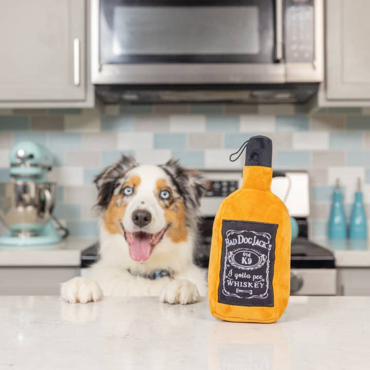 Huxley & Kent - Wholesale Pet Plush Toy - Dog - Bad Dog Jack's Whiskey Dog Toy
