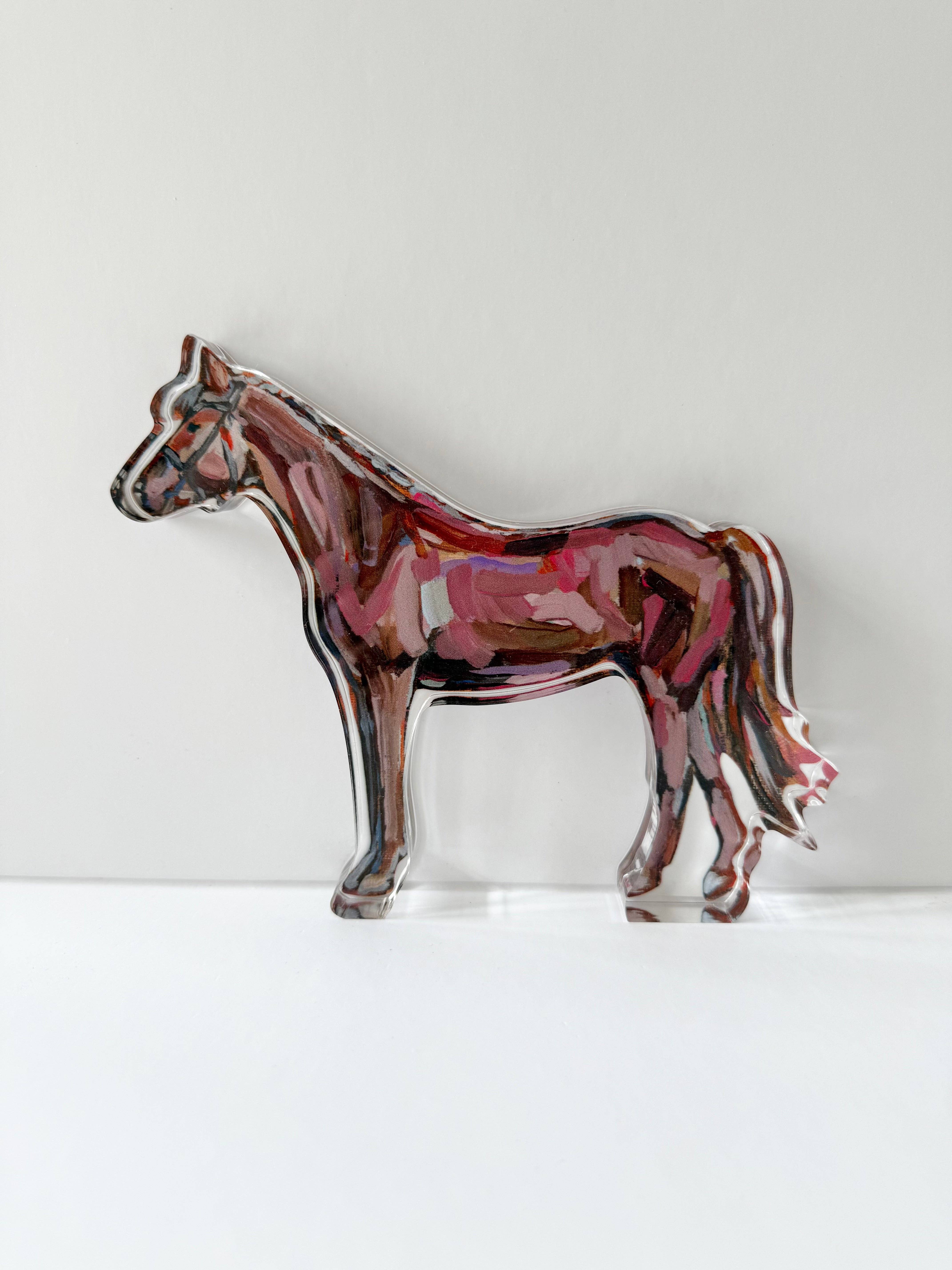 Chelsea McShane Art - Wholesale Decorative Tabletop Object - "Rose in the Dust" acyrlic