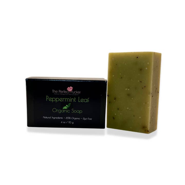 Peppermint Leaf Organic Soap for wholesale by The Perfect Pucker
