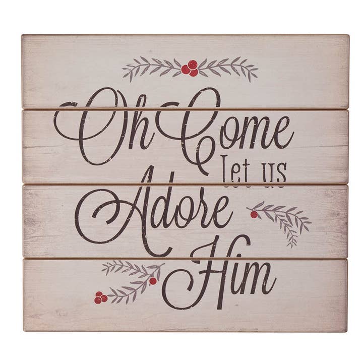 Wall Art Oh Come Let us Adore Him for wholesale by Christian Art Gifts