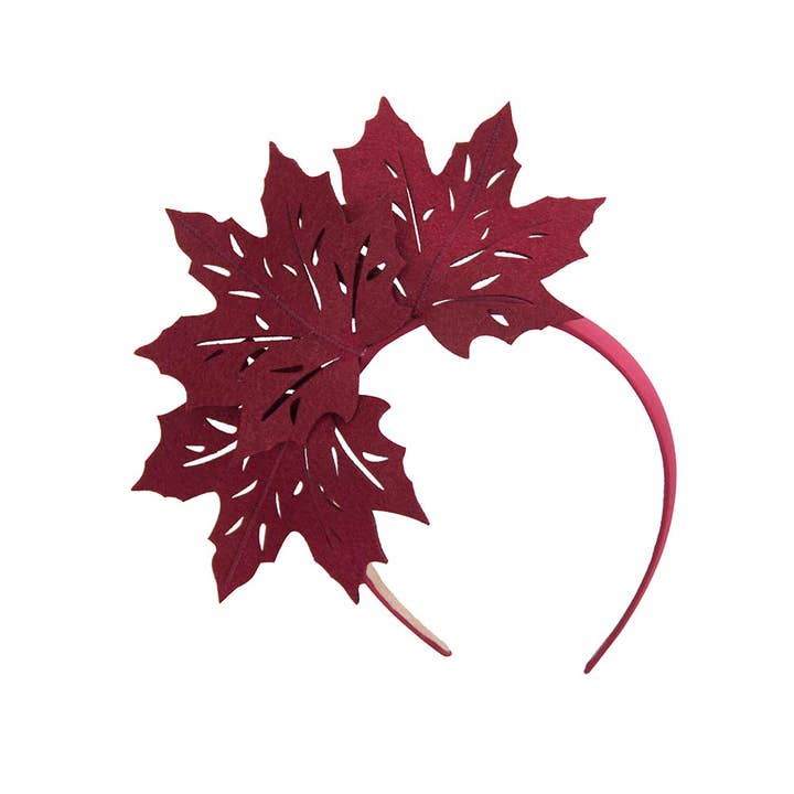 Max Alexander by Cupids Millinery Melbourne - Wholesale Fascinator hat – Women's - Laser cut maple leafs on headband11