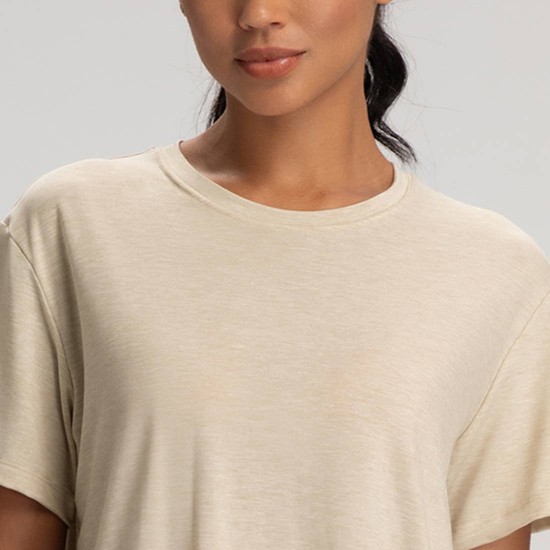 Sodalemon - Wholesale T-Shirt - Women's - Women Wool Breathable Relaxed-Fit Yoga Short-Sleeve T-Shirt14