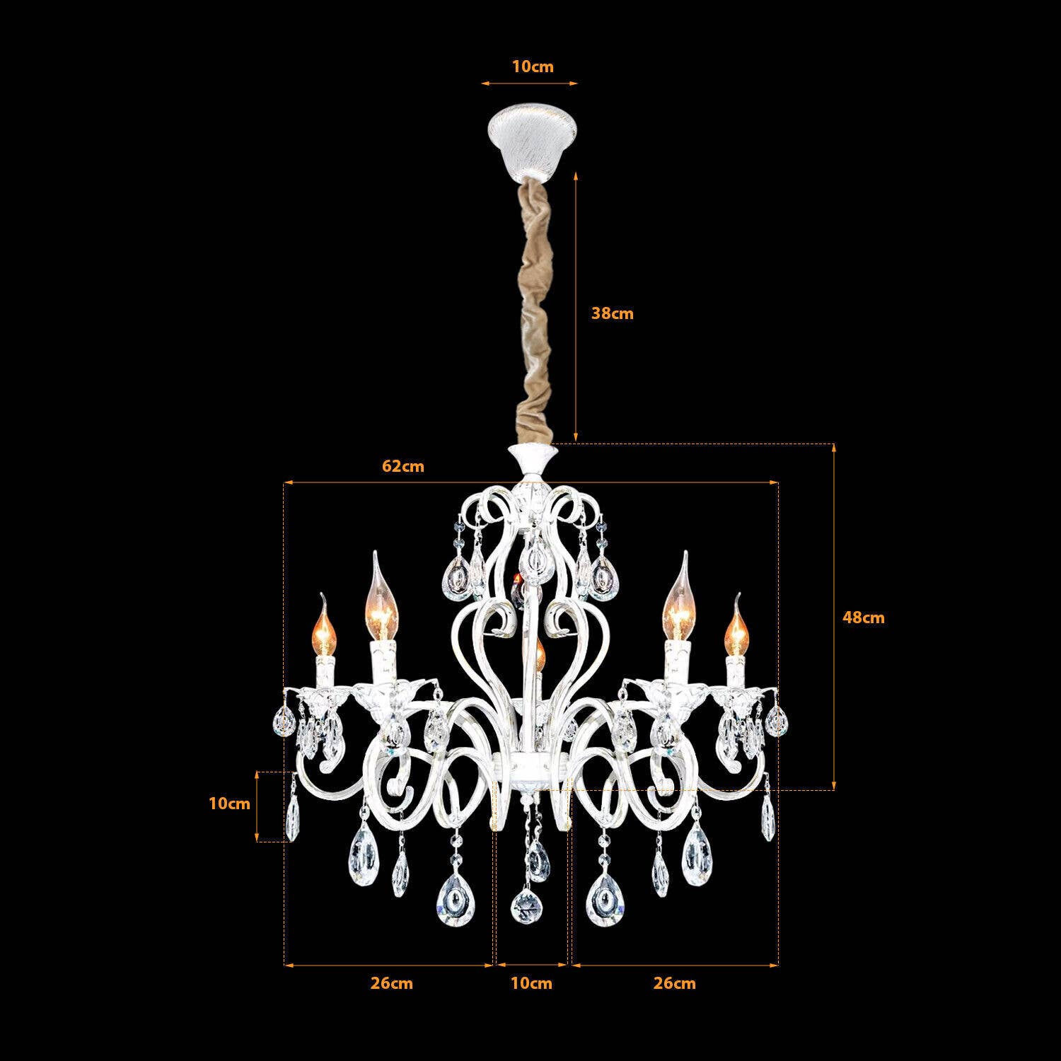 Ledsone – wholesale Chandelier/hanging light – Modern Ceiling Chandelier Pendant Light Acrylic Crystal Whit1