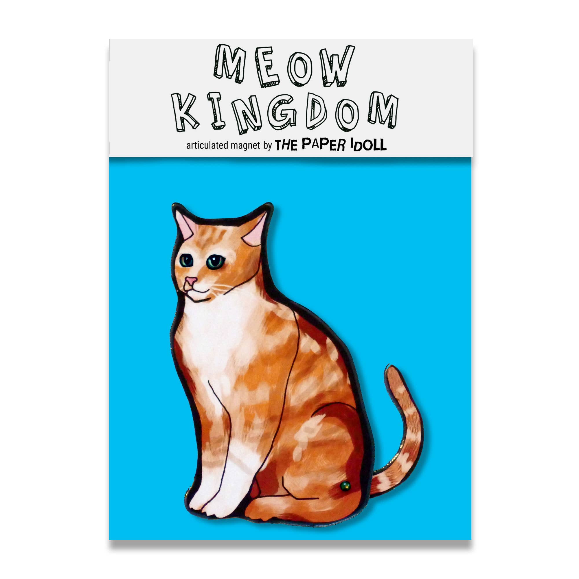 THE PAPER IDOLL – wholesale Magnet – 5 Assorted Articulated Cat Fridge Magnets Cat Kitchen decor.8