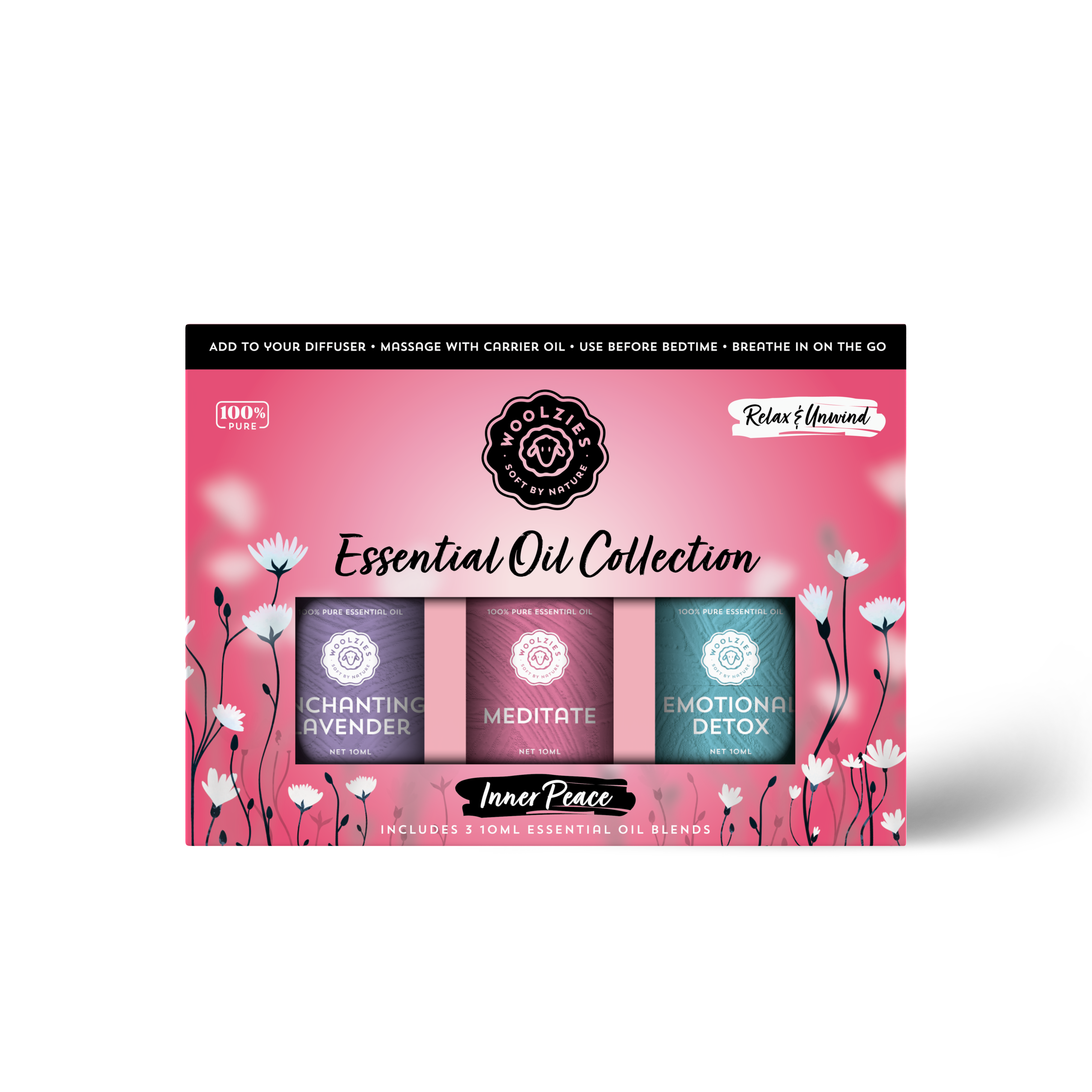 Woolzies - Wholesale Essential Oil - Inner Peace Essential Oil Collection- 3x10ml2