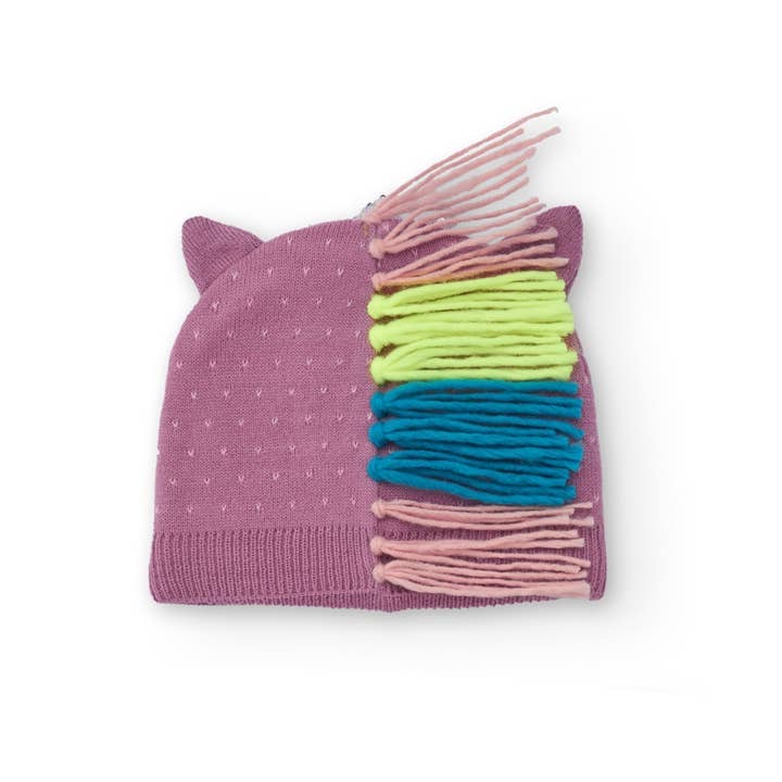 tuc tuc - Wholesale Beanie - Kids - Lilac-colored girl's hat with unicorn design1