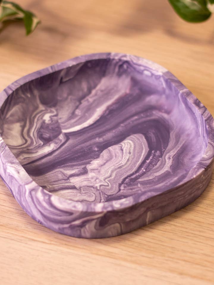 Eco-hars vierkante trinket schaal | dienblad voor wholesale door alexmarieartistry