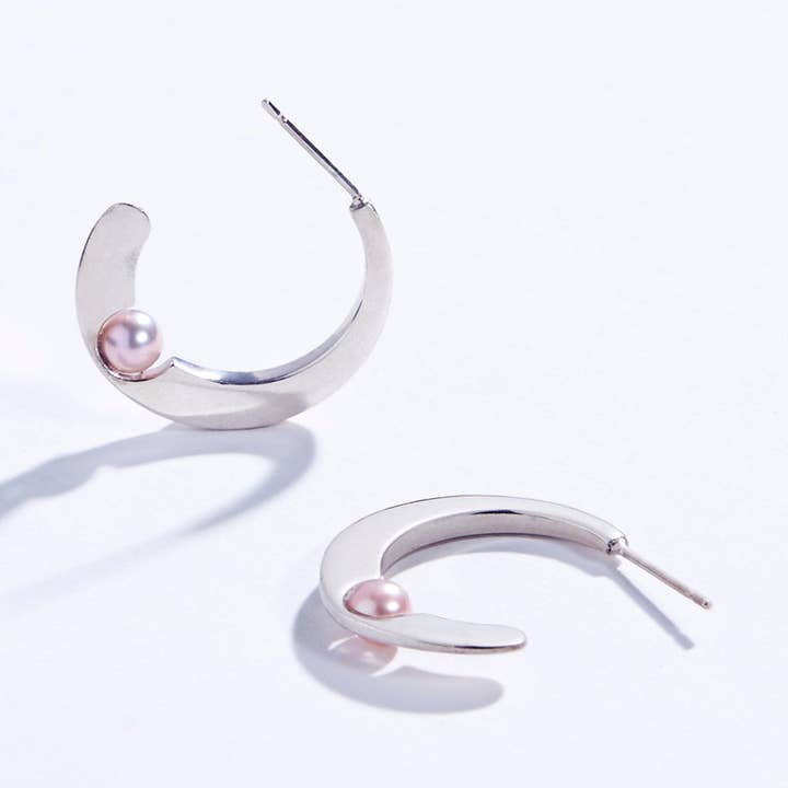 Arco hoepels - Zilver voor wholesale door Metalepsis Projects