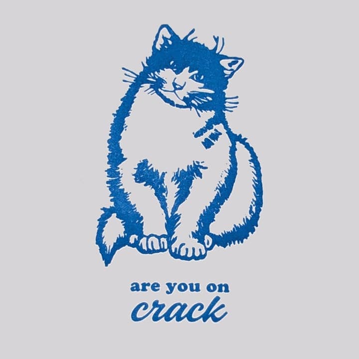 Bist du auf Crack? | Katzenliebhaber | Lustige Freundschaftskarte für den Großhandel von Rx Letterpress