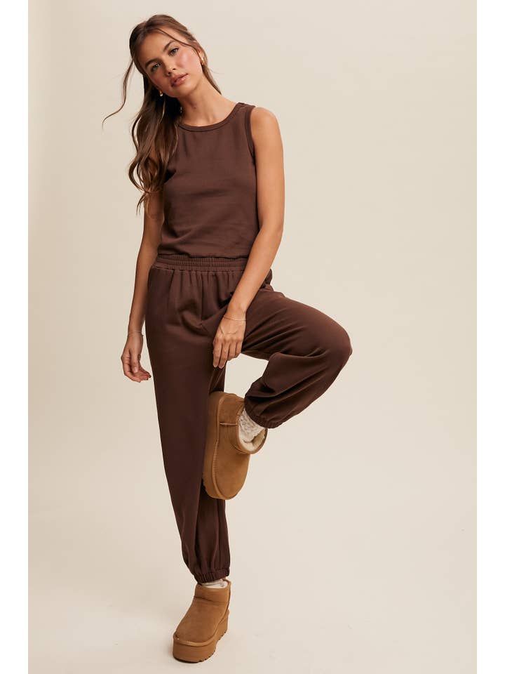 Listicle - Wholesale Lounge Set - Women's - Ribbed Knit Tank & Jogger Set