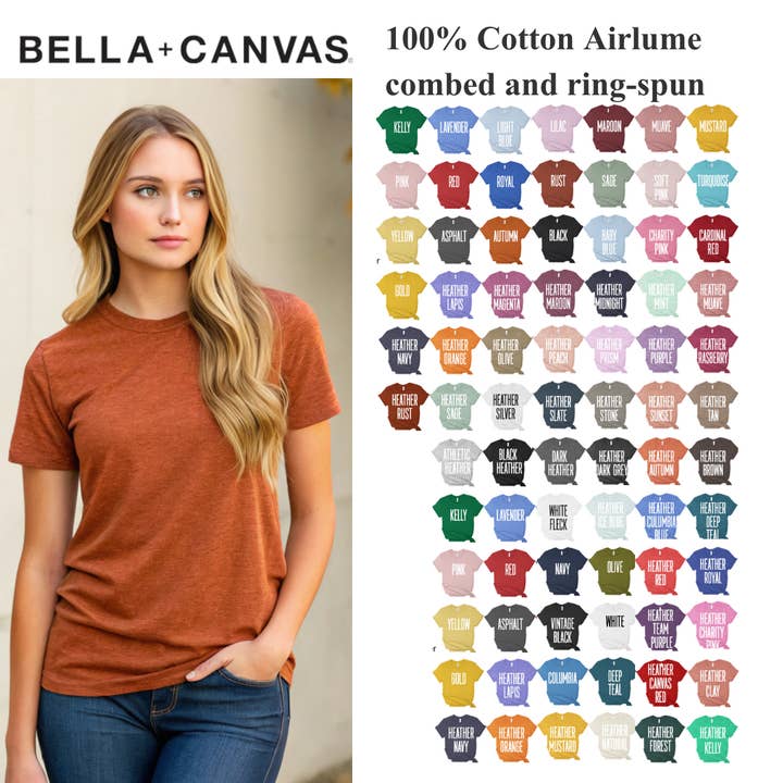 Unisex Jersey Tee – Bella + Canvas Soft Airlume Cotton for wholesale by MYES BULK APPAREL