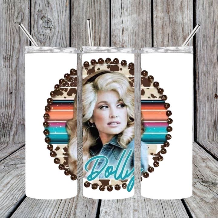 Gobelet skinny Dolly Cow Print 20 oz pour la vente par Dogwood Graphics & Design