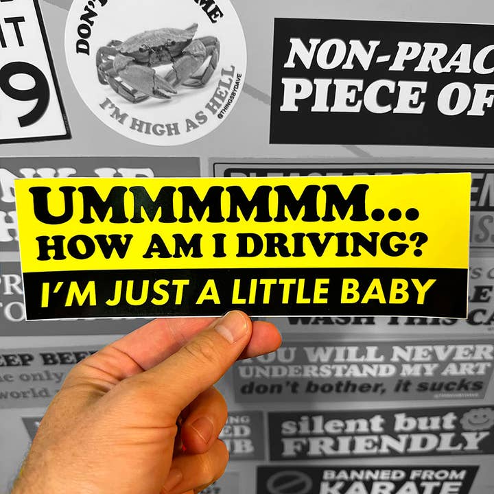 Things By Dave - Wholesale Sticker - HOW AM I DRIVING? Bumper Sticker