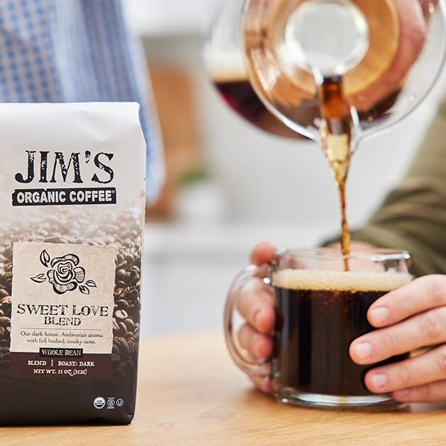 Jim's Organic Coffee - Wholesale Coffee Beans - Jim's Organic Coffee - Sweet Love Blend - 5 LB Bulk1