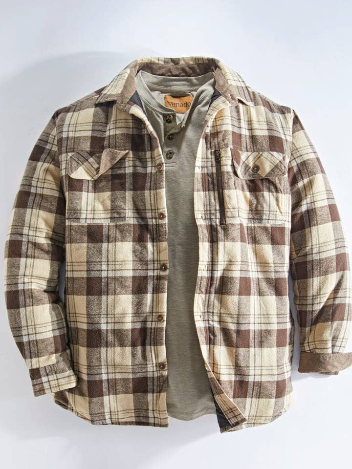 Venado - Wholesale Shirt Jacket/Shacket - Men's - Quilt Lined Brushed Flannel Shirt Jacket20