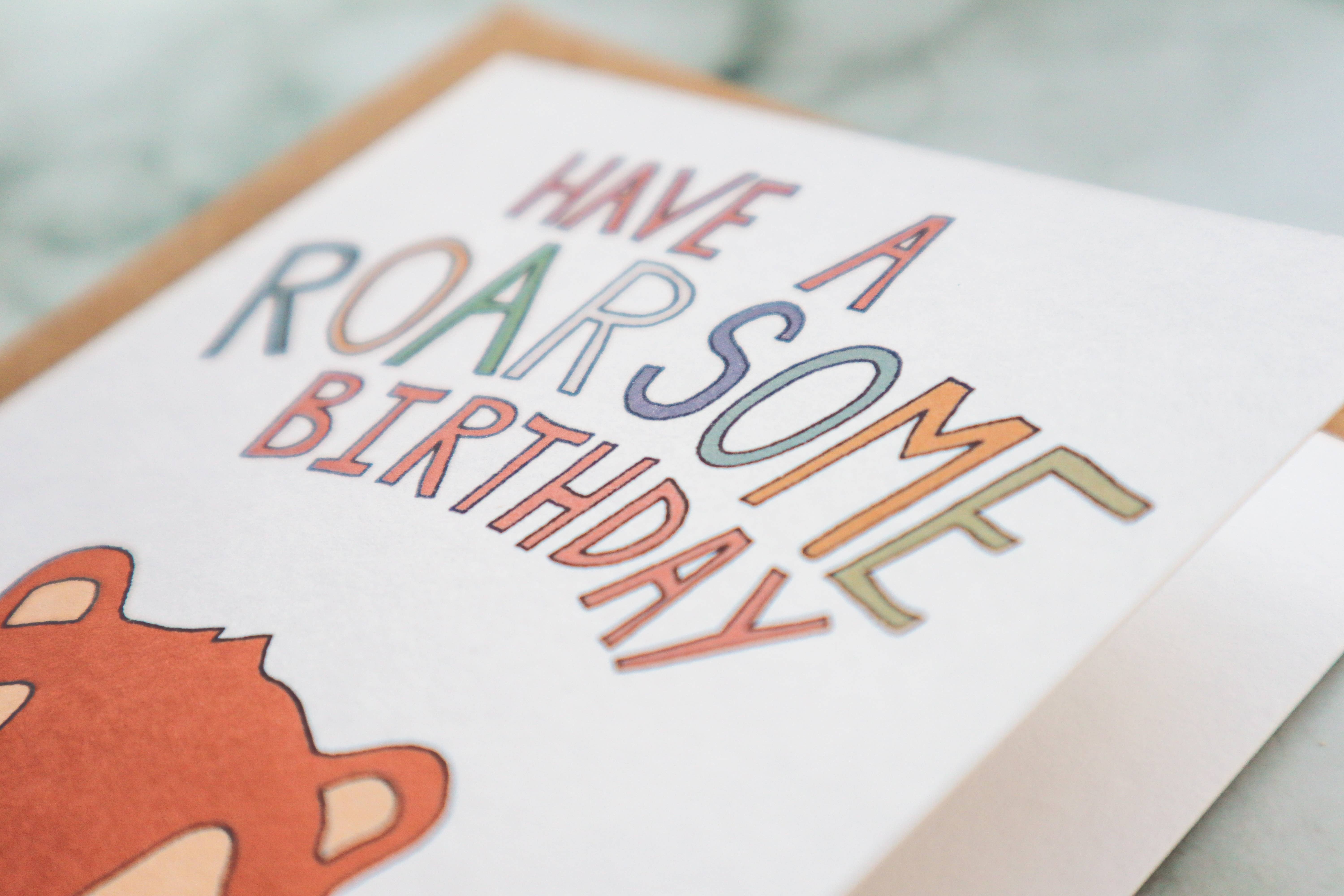 Harris Card Co - Vente Cartes d'anniversaire - Carte d'anniversaire pour enfants — Roarsome Birthday3
