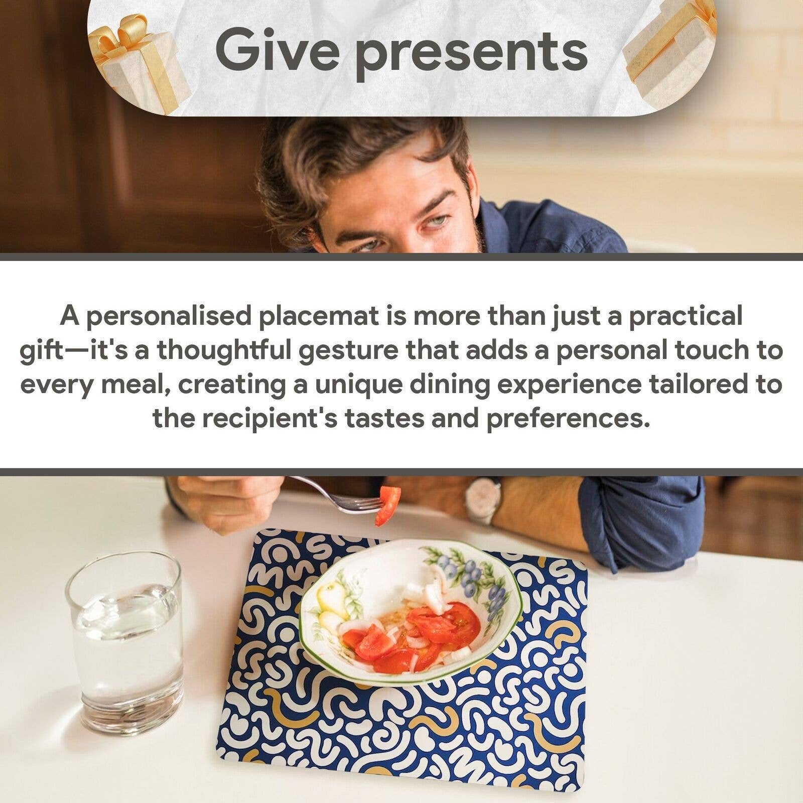 TheDogTagCo - Vente Sets de table - Napperon personnalisé, photo mate, antidérapant, arrière cuisine6