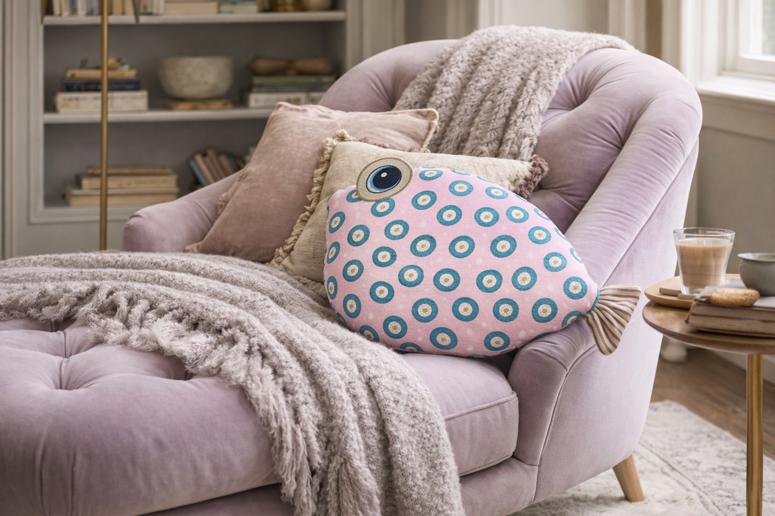 IPNG Design - Wholesale Throw/Decorative Pillow - Plush Fish-Shaped Decorative Pillow_Pink4