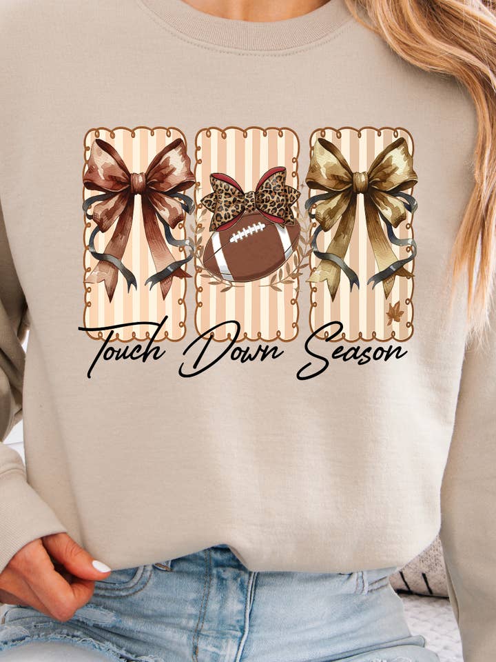 Touch Down Season Adult Graphic Sweatshirt for wholesale by Uncommon Label