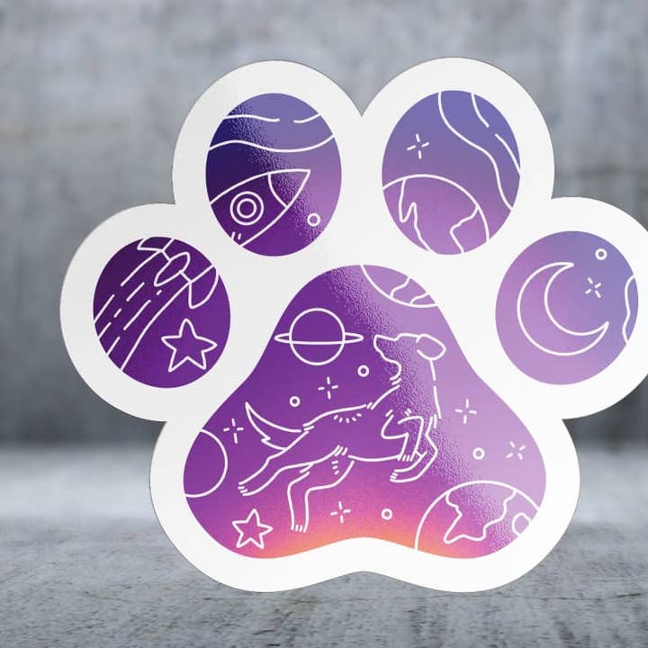 Space Pup Paw - Sticker for wholesale by Two Feet Treats