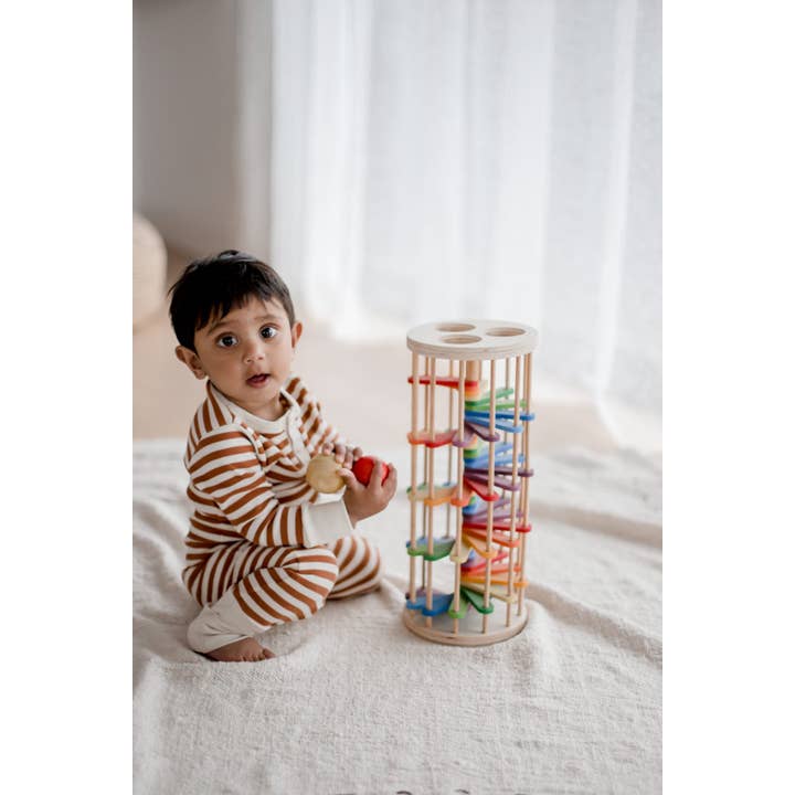 QToysUSA - Wholesale Wood Toy - Kids - Pound A Ball Tower