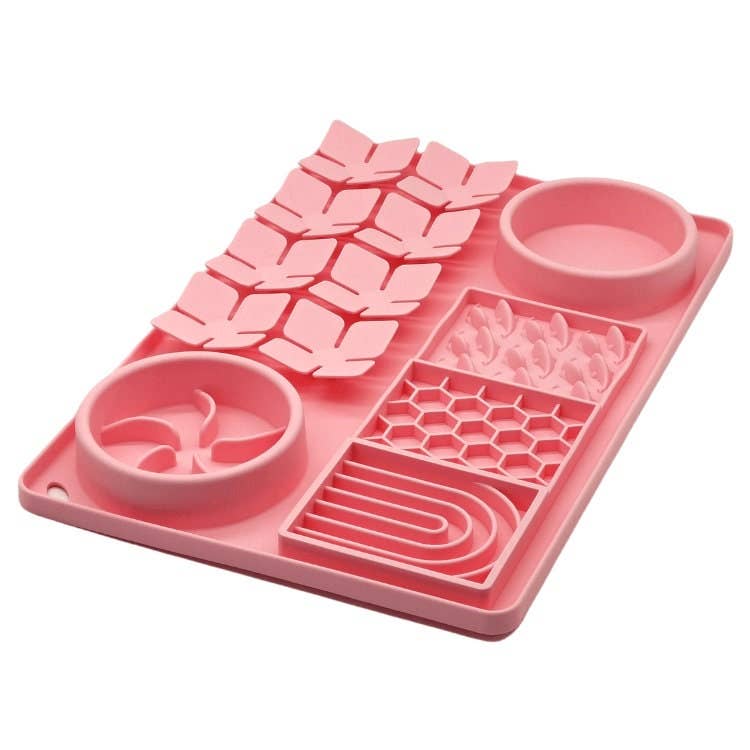 Doggotique - Vendita all'ingrosso Tappetino sottociotola per animali - Cane - Tappetino da alimentazione XL e tappetino leccaleccare per cani grandi con ciotola rallentatrice9