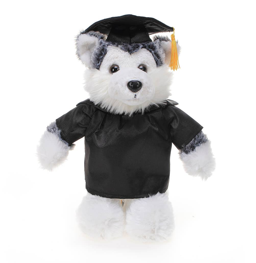 Plushland – wholesale Stuffed/plush toy – Kids & baby – Graduation Husky 8"4