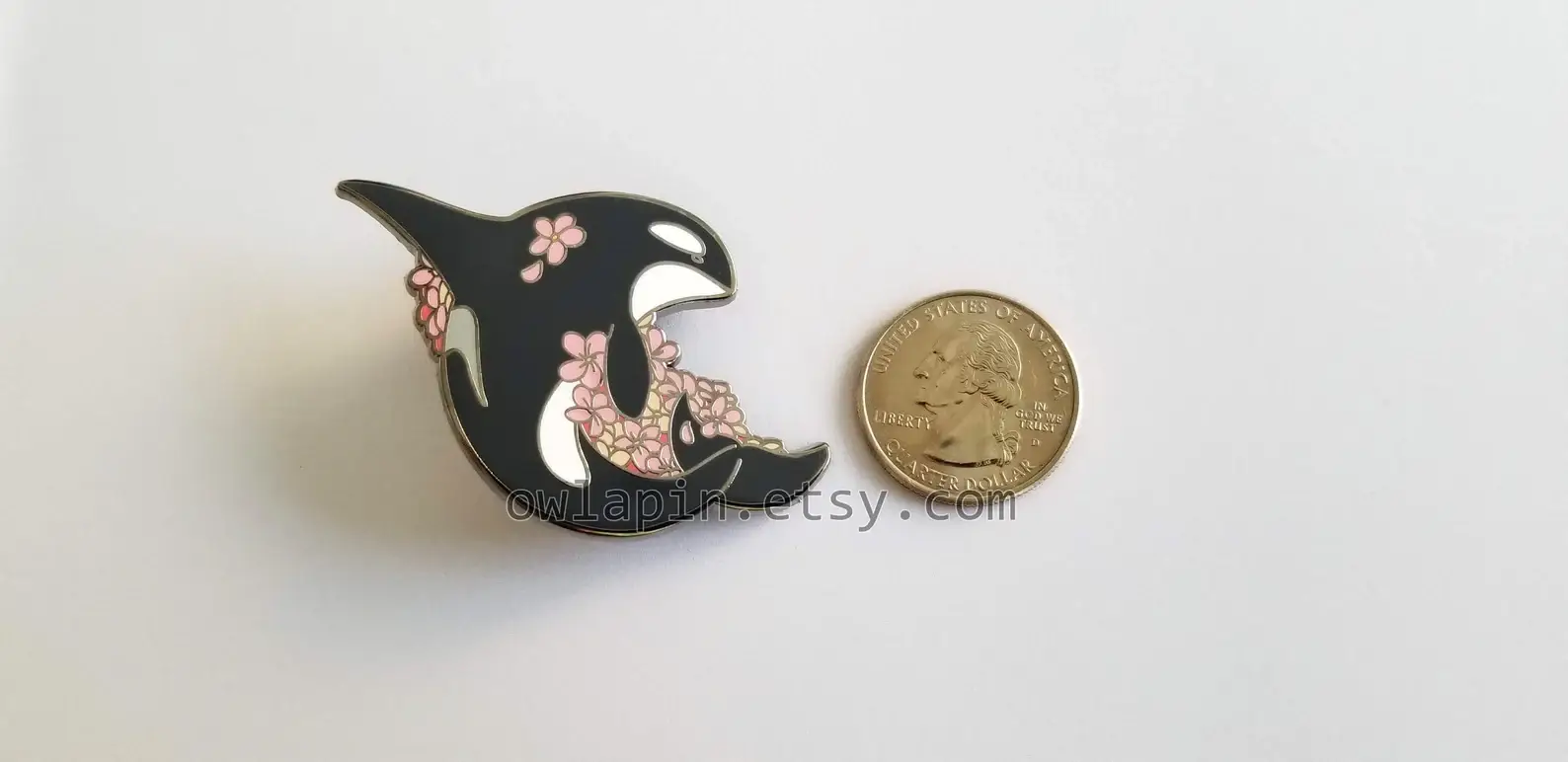 Triclops Rabbit - Wholesale Lapel Pin/Button - Orca Killer Whale Enamel Pin1