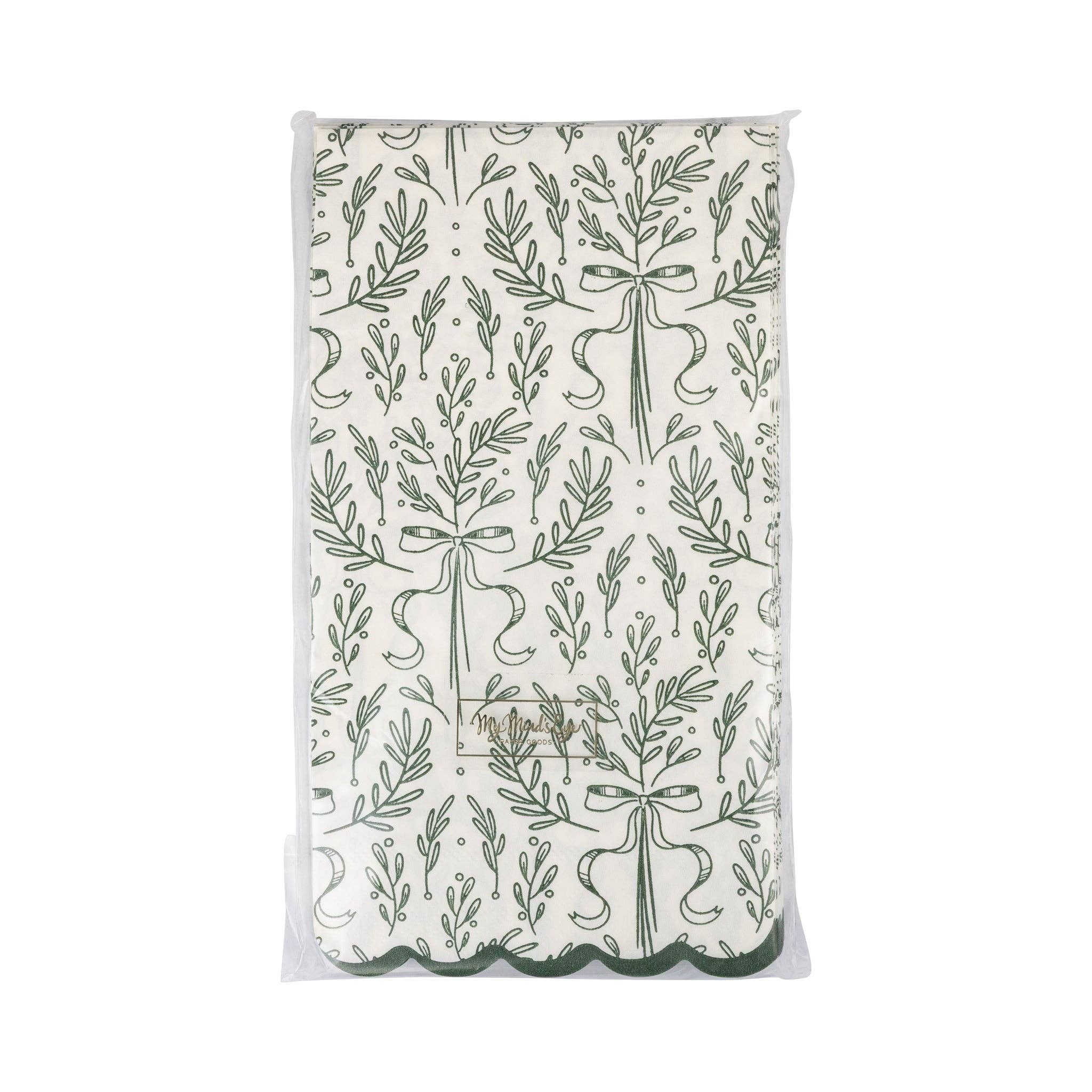 My Mind’s Eye - Wholesale Disposable Napkin - PEM1237 - Green Bough Pattern Dinner Napkin1