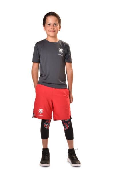 Sprint Sheggings- Red Shorts & Black 3/4-Length Leggings for wholesale by FUZEDwear