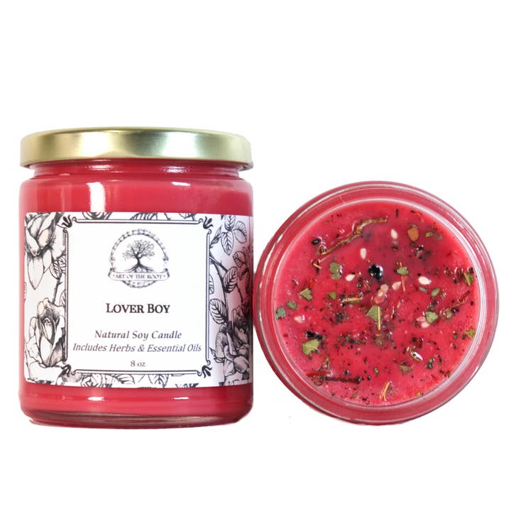 Art of the Root - Wholesale Jar/Filled Candle - Lover Boy Soy Candle for Personal Charm, Attraction and Drawing Love