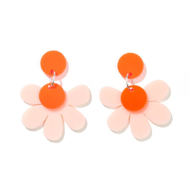 Posey Earrings // Pink + Red for wholesale by Emeldo