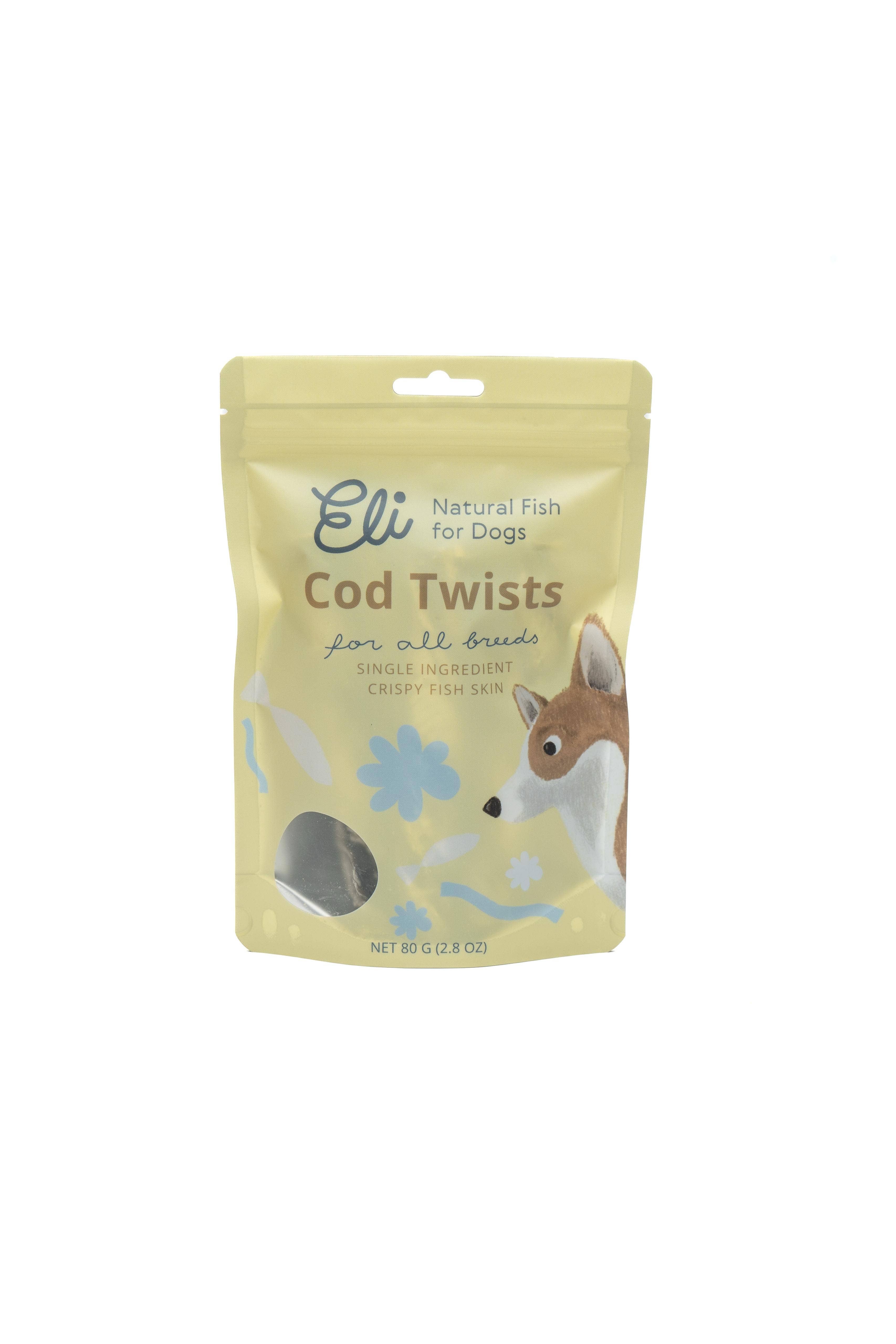 Eli Pet Products – Großhandel Leckerlis – Hund – Getrocknete Kabeljauhaut-Twists 100% natürliche Hundesnacks2