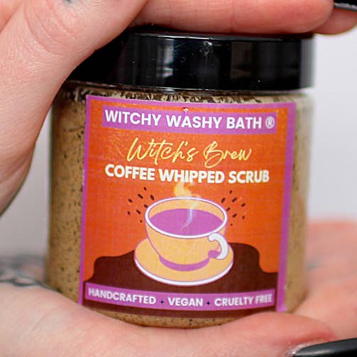 Witch's Brew Coffee Whipped Scrub for wholesale by Witchy Washy Bath ®
