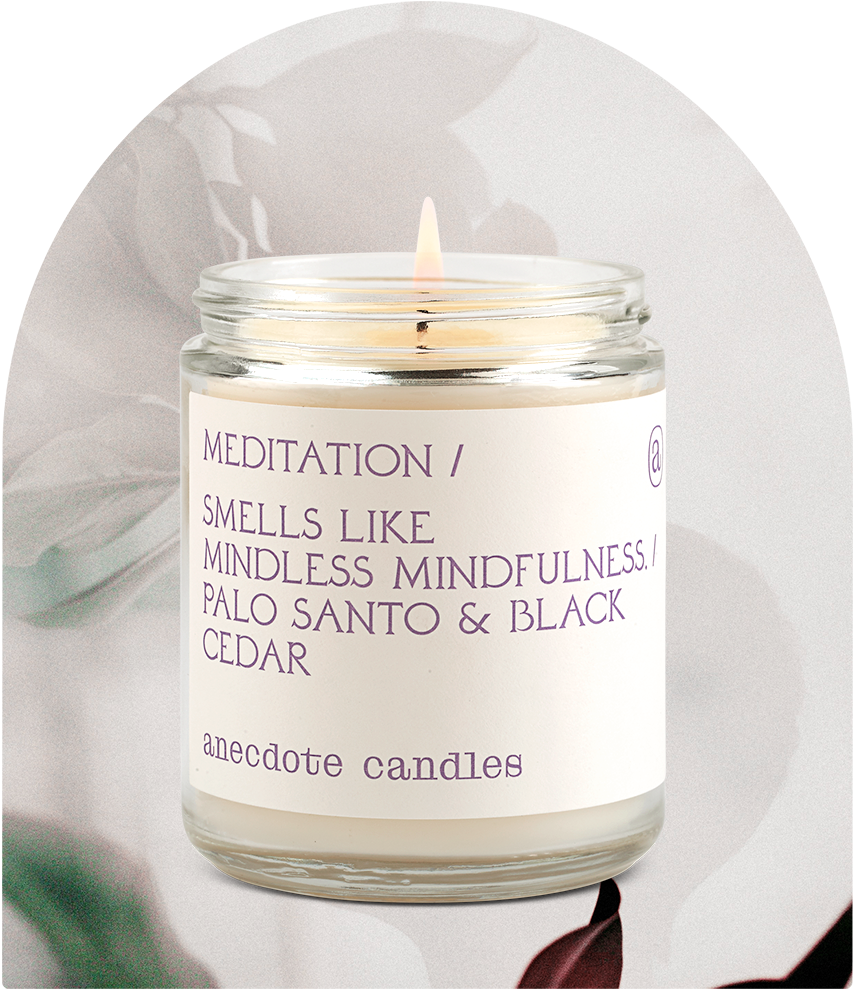 Anecdote Candles - Venta al por mayor Velas en tarros - Vela en tarro de cristal para meditación (Palo Santo y cedro negro)3