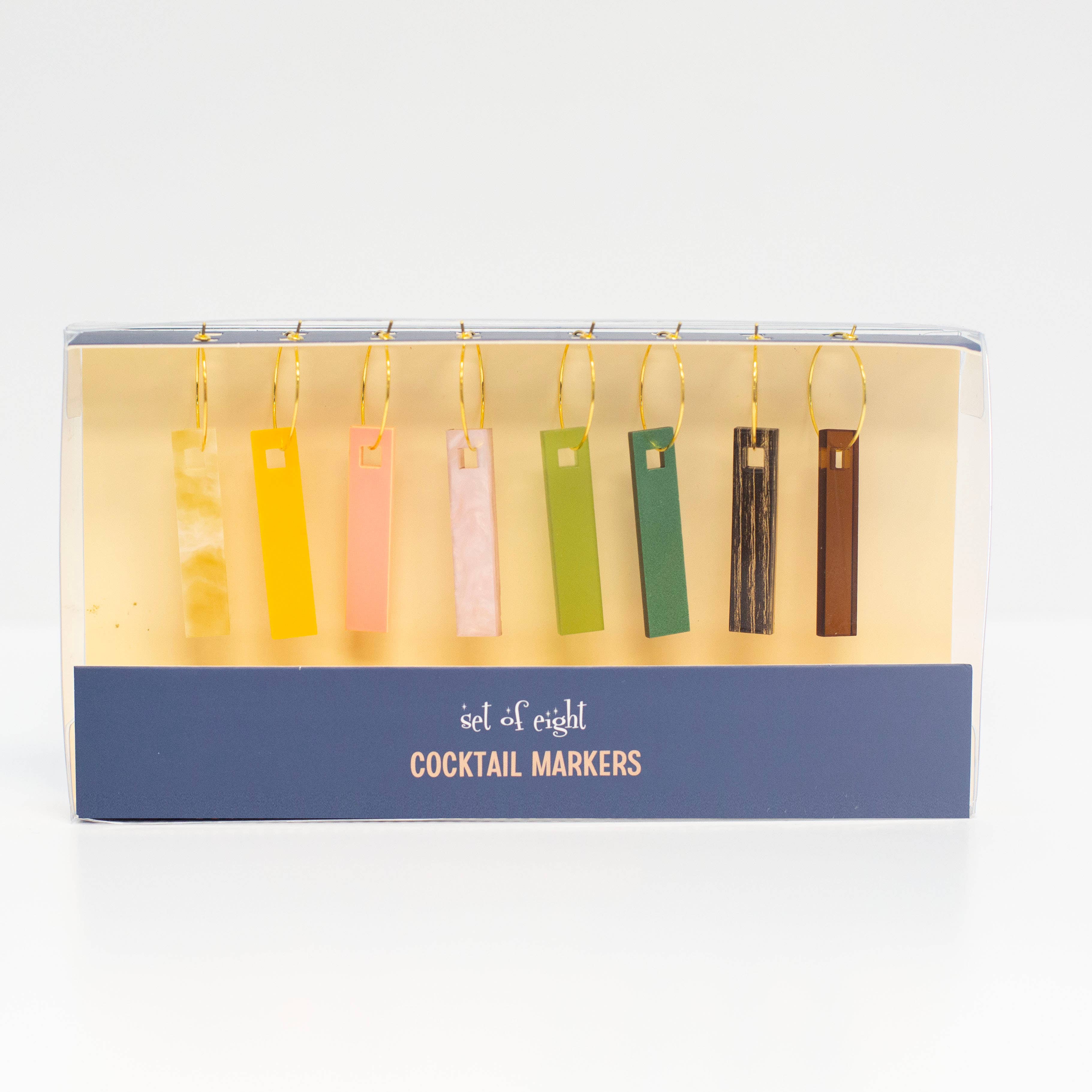 Mod Lounge Paper Company - Wholesale Wine/Cocktail Glass Markers - Hawaiian Summer Acrylic Cocktail Markers1