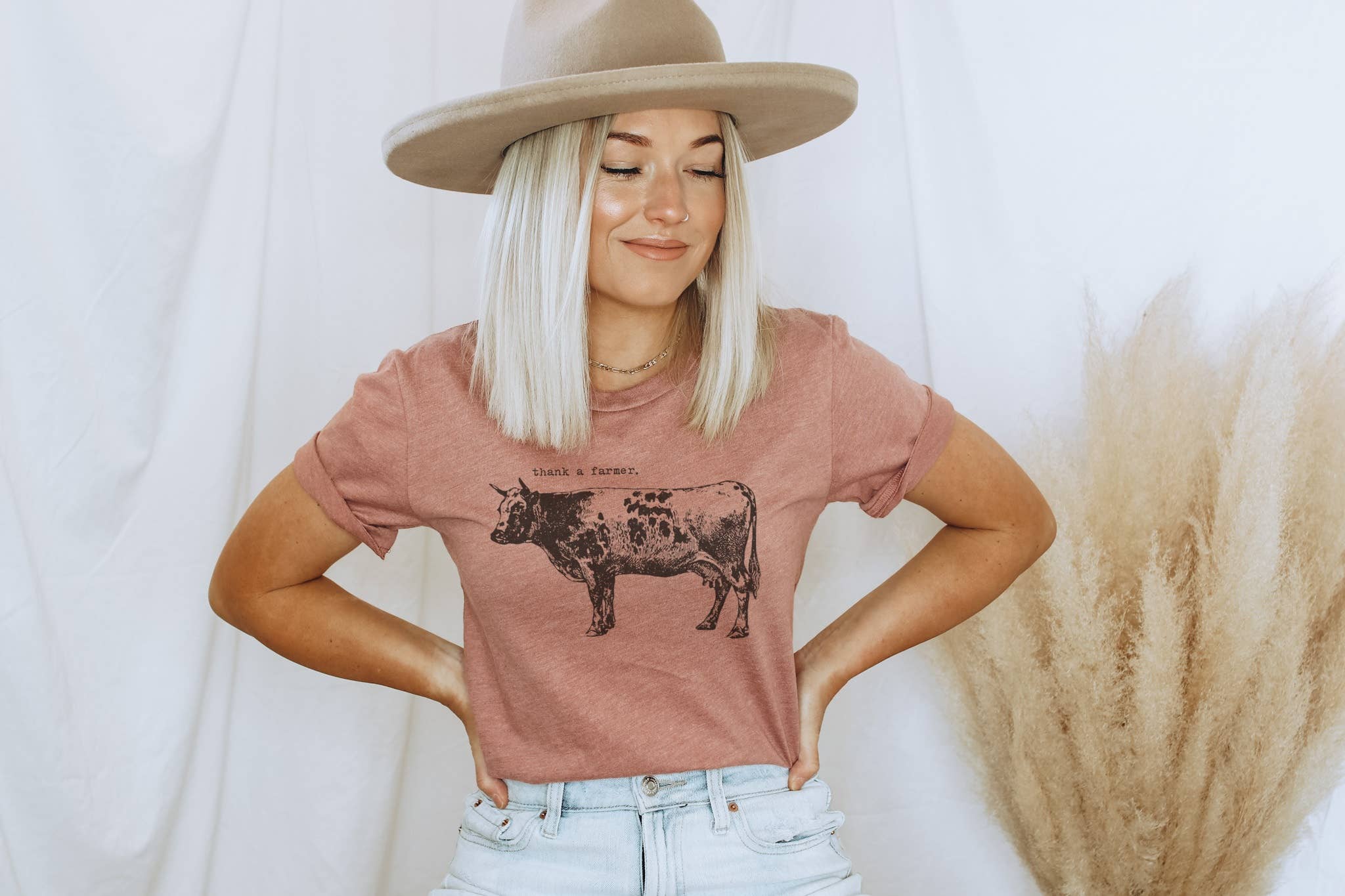 Amy Anne Apparel Inc – wholesale Screen printed t-shirt – Women′s – Thank A Farmer l Farm Tee4