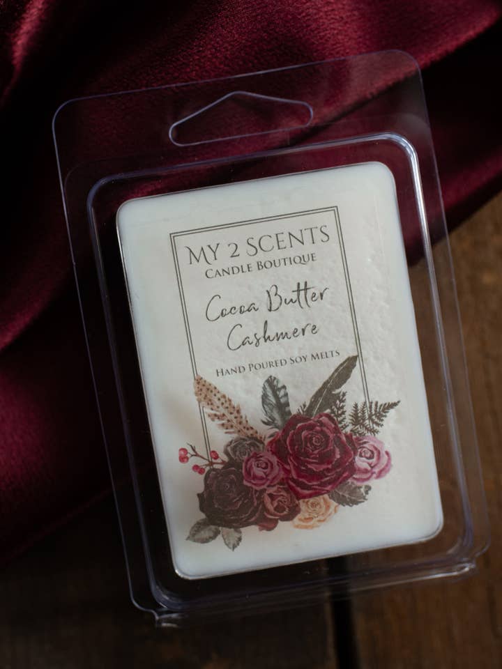 Cocoa Butter Cashmere Soy Wax Melt for wholesale by My 2 Scents – Hand-Poured Soy Candles with Edge & Elegance
