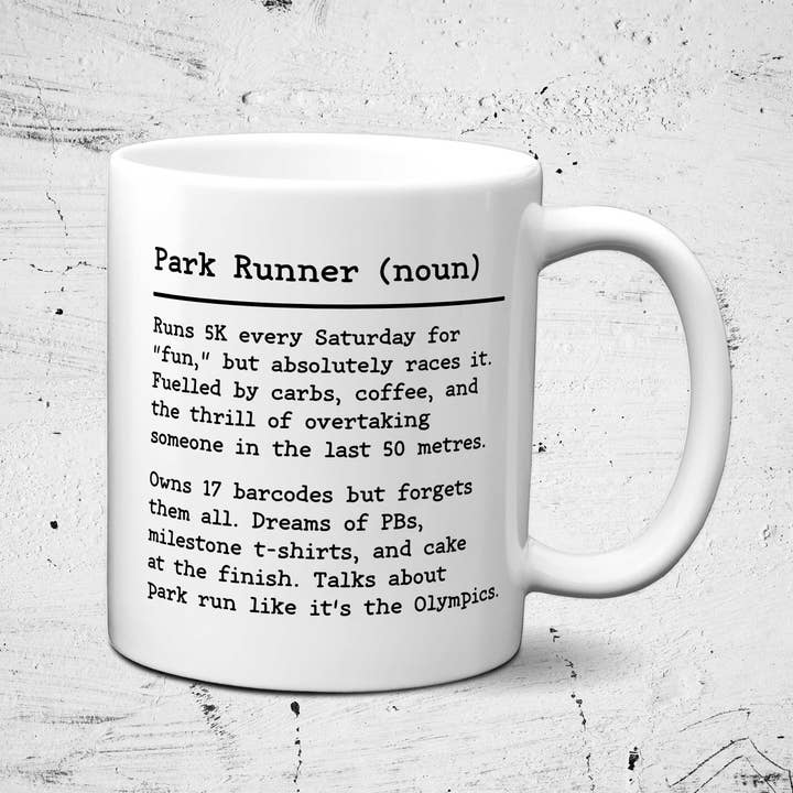 EllieBeanPrints - Wholesale Coffee Mug - Park Runner Dictionary Definition Mug | Running Mug