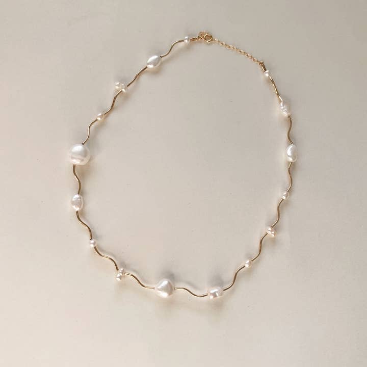 Marida Jewelry - Wholesale Beaded/Pearl Necklace - Current Necklace- Pearl5